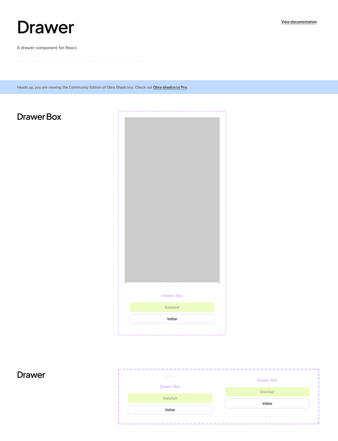 Drawer, o mesmo conteúdo no mobile