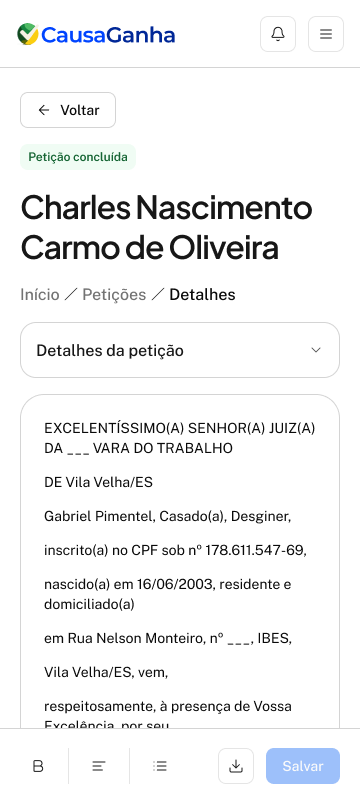 Petições, mobile